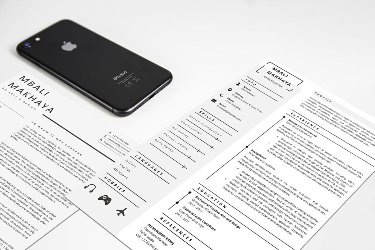 Creative Arts CV Design Preview 4 - Student Cycle